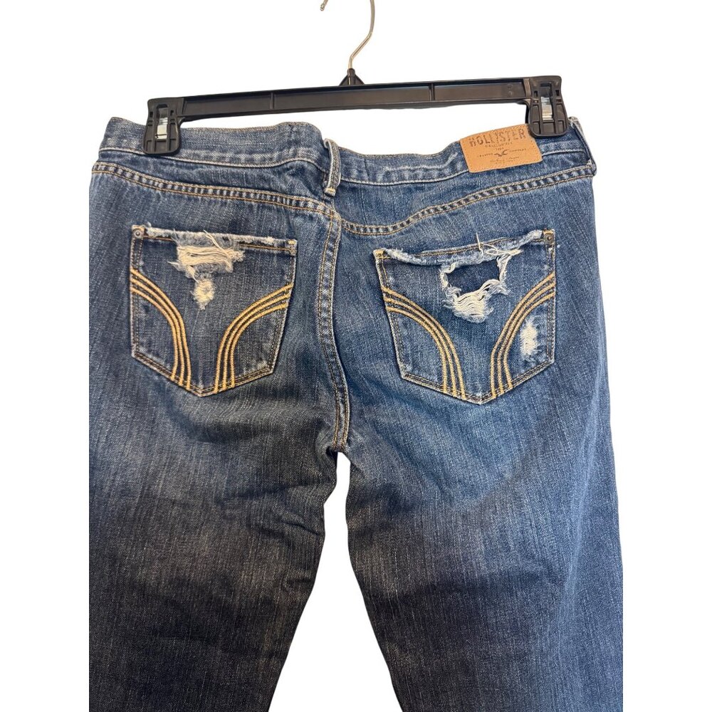 Hollister Womens Distressed Studded Pocket Jeans Size 8 W29 Blue Denim Cotton - Picture 7 of 8